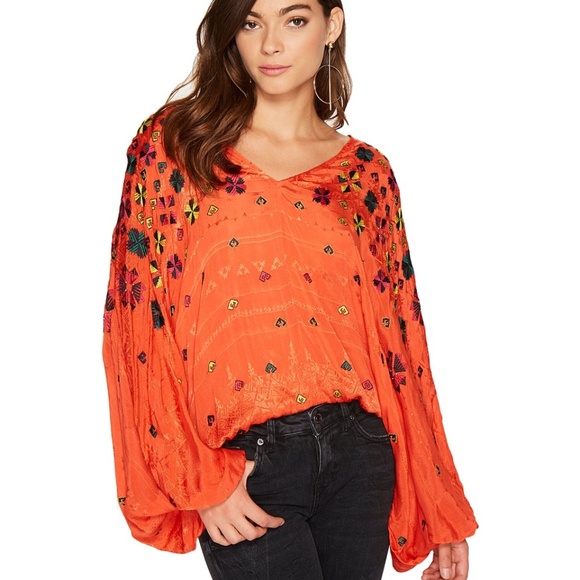 Free People Tops - Free People Music In Time Embroidered Top